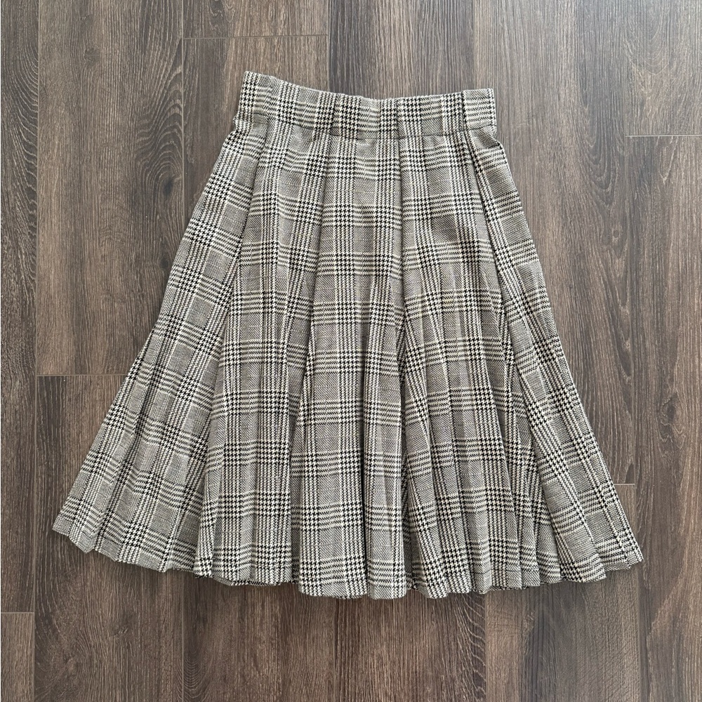 Dress Blank Plaid A-Line Pleated Skirt